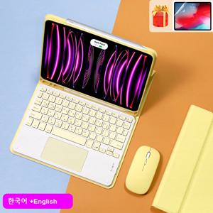 키보드 무선 마우스 매직 블루투스 키보드, iPad Pro 13 11 케이스 M4 M2 2024 Air 13 11 5/4 2 10.2 9 세대 및 8/7 세대 케이스