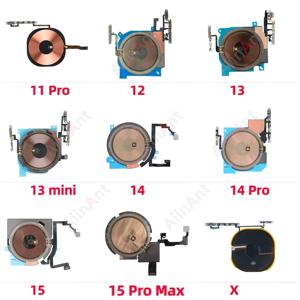 AiinAnt 오리지널 전원 볼륨 플래시 라이트, NFC 무선 충전 플렉스 케이블, 아이폰 전화 수리 부품용 Power Wireless Charging Flex Cable For iPhone 12 13 14 15 Pro Max Mini Plus