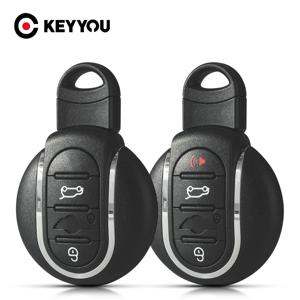 KEYYOU-3/4 버튼 자동차 키 케이스 홀더 스마트 원격 Fobs 커버 셸, BMW 미니 쿠퍼 F54 F55 F56 F57 F60 2015 2016 2017 2018