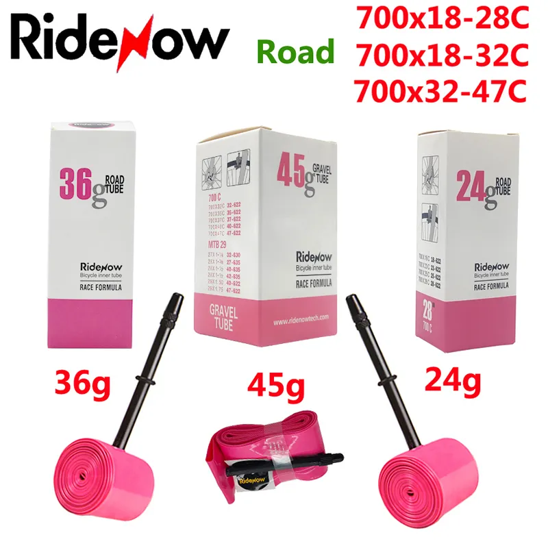 RideNow TPU 도로 자전거 내부 튜브, MTB 자전거 카메라, 700x 18C, 23C, 25C, 28C, 32C, 35, 37, 40, 47C 타이어, 45, 65/85, 29x1.5 1.75, 1.9 pneu aro