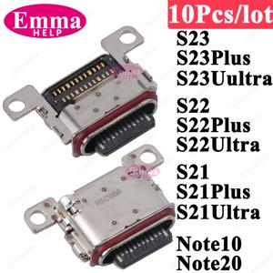 EmmaHelp USB 포트 도크 커넥터, 삼성 S21 S22 S10 S20 플러스 S23 울트라 S20FE 노트 20 S9 S8 충전기 플러그, 정품, 10 개