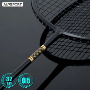 Alpsport ZJ2.0 Pro 5U 85g 100% 탄소 섬유 + 티타늄 합금 배드민턴 라켓 초경량 스포츠 장비 라켓 배드민턴 트레이닝