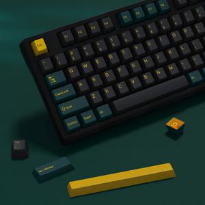 KBDiy GMK MarrsGreen 기계식 키보드용 키캡, 체리 프로파일, 더블 샷, PBT 7u, 맞춤형 172 키 세트, GMK67, K500, GK61