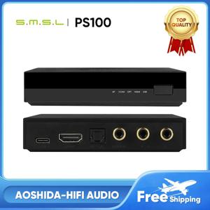 SMSL PS100 다기능 오디오 컨버터, HDMI ARC ES9023 DAC 칩 오디오 컨버터, 가정용 자동차 음악용 고성능 전원 시스템