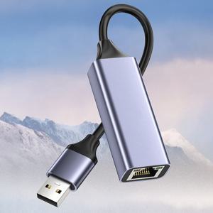 PC 인터넷 USB 이더넷 어댑터, 노트북 및 TV 박스용, RJ45 C타입 기가비트 2.5G, USB 1000Mbps 네트워크 어댑터, USB3.0