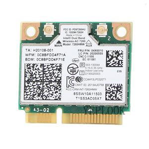 레노버 S440 S540 용 미니 PCI-E 와이파이 카드, 무선 AC 7260, 7260HMW, 867Mbps, 와이파이 BT4.0, 듀얼 밴드, 2.4G, 5Ghz, AC7260