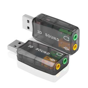 USB 외장 미니 사운드 카드, USB 3.5mm 인터페이스 스테레오 오디오 어댑터, Win 7 8 안드로이드 스피커 노트북 헤드셋용