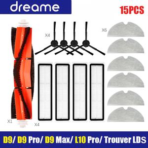 Dreame D9/D9 Max Dreame Bot L10 Pro Trouver 로봇 LDS 진공 파인더 예비 부품 액세서리, 메인 사이드 브러시 헤파 필터