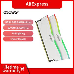 Gloway 듀얼 채널 메모리, 데스크탑 게임용 고성능 램, DDR4, RGB 8GB, 16GB, 3200mhz, 3600mhz, 3200mhz