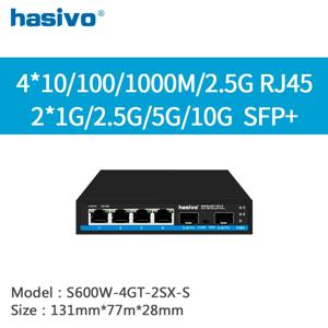 스마트 웹 관리 스위치, 4 포트, 2.5Gbps RJ45, 2x10G SFP + 10Gbps