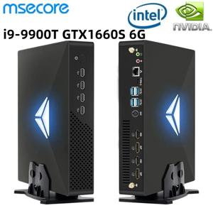 MSECORE NV200 인텔 코어 i9-9900T GTX1660S 전용 카드 게임 미니 PC, 윈도우 11 데스크탑 컴퓨터, NVME SSD, 2 * DDR4, 4K, 와이파이 6, 6GB