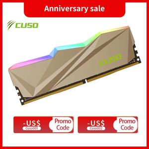 CUSO 데스크탑 컴퓨터용 RGB 메모리 RAM DDR4, 8GB, 16GB, 3200MHz, 3600MHz, 8GB x2 키트, 3200mhz