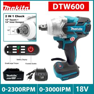 마키타 DTW600 무선 전기 임팩트 렌치, 18V 브러시리스 1/2 인치, 자동차 수리 전용 도구, 마키타 18V 배터리