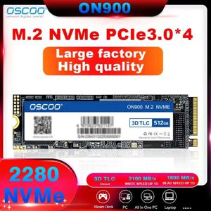 OSCOO 솔리드 스테이트 드라이브, 노트북 데스크탑용 SSD 하드 디스크 HDD, M2 2280 NVMe, 256GB, 512GB, PCIe3.0 x 4