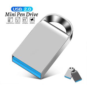 미니 USB 플래시 드라이브, 금속 펜 드라이브, USB 메모리 스틱 프리 키 체인 저장 장치, 실버 펜 드라이브, 32GB U 디스크, 128GB, 64GB