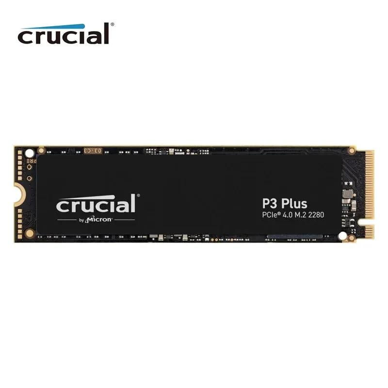 Crucial 솔리드 스테이트 드라이브 디스크, P3 플러스, PCIe Gen4 3D NAND NVMe M.2 2280 SSD, 최대 5000 MB/s, 2TB, 1TB, 500GB