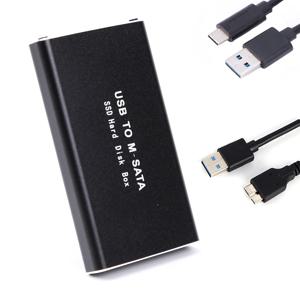 MSATA-USB 3.1 3.0 SSD 케이스 인클로저, 미니 SATA USB 어댑터, 외장 솔리드 스테이트 디스크 박스, mSATA HD 하드 디스크, 30x50