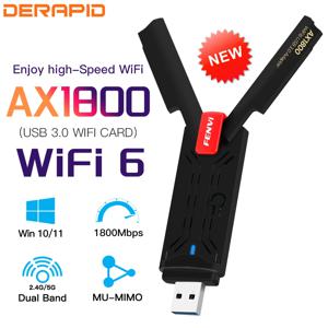 듀얼 밴드 무선 USB 동글 리시버 네트워크 카드 안테나, PC 노트북 Win 11 용, AX1800 USB 와이파이 6 3.0 어댑터, MT7921, 2.4G, 5Ghz