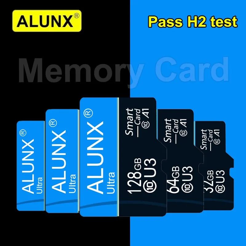 ALUNX 마이크로 카드 TF SD 메모리 카드, 클래스 10, 64 GB U3, 4K 고속 플래시 메모리 카드, C10, 32G, 64G, 샤오미, 화웨이, 삼성구 등용