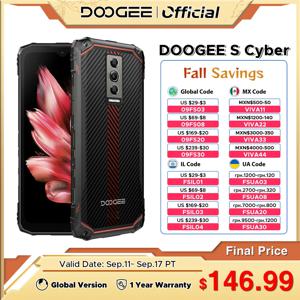 DOOGEE S 사이버 러기드 폰, 월드 프리미어, 6.58 인치, 90Hz IPS 스크린, 10800mAh 대용량 배터리, 8GB + 256GB, 50MP AI 메인 카메라, 안드로이드 14