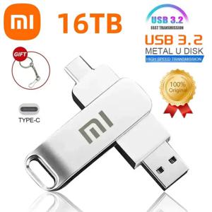 샤오미 USB 3.1 플래시 드라이브, 고속 전송 저장 메모리, 방수 금속 U 디스크, 2TB 대용량 플래시 디스크, 16TB, 8TB