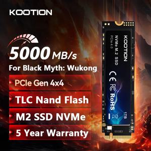 KOOTION 내장 솔리드 스테이트 하드 디스크, M2 PCIe 4.0x4 2280 SSD 드라이브, PS5 노트북 PC용 SSD NVMe Gen 4 M.2 SSD, 1TB, 512GB, 256GB