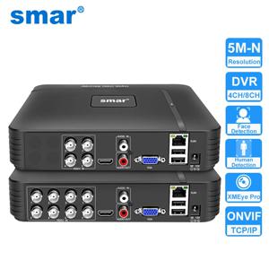 Smar 하이브리드 디지털 비디오 녹음기 홈 보안 시스템, Onvif NVR, 5 in 1 AHD CVI TVI CVBS IP 카메라, H.265, 4CH, 8CH, CCTV DVR, 5M-N