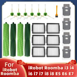 iRobot Roomba i3, i3+, i4, i6, i6+, i7, i7+, i8, i8+, E5, E6, E7 로봇 청소기의 주요 사이드 브러시 필터 먼지 가방 부품에 적합합니다.