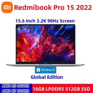 샤오미 RedmiBook 노트북 Pro15 Ryzen AMD R7-6800H Radeon 680M, 15.6 인치 3.2K 화면, 16GB RAM, 512G/1T SSD 노트북 Win11 PC