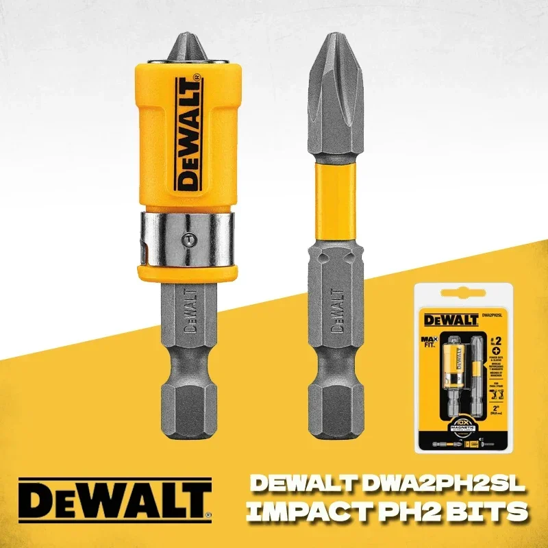 DEWALT DWA2PH2SL MAXFIT 필립스 파워 비트 슬리브 세트, 임팩트 드라이버 비트 세트 피벗 마그네틱 비트 Dewalt 도구 액세서리