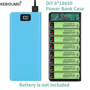 DIY 듀얼 USB C 타입 배터리 보조베터리 케이스, 휴대폰 충전용 납땜 보관함 없음, 20000mAh, 8*18650