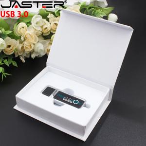 고속 가죽 USB 3.0 플래시 드라이브, 맞춤형 인쇄 로고 펜 드라이브, 메모리 플래시 스틱, 창의적인 생일 선물 상자, 128GB