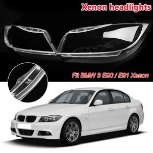 자동차 제논 헤드램프 쉐이드 커버, BMW 3 시리즈 E90 E91 2006-2012 페이스리프트 헤드라이트 클리어 렌즈 쉘