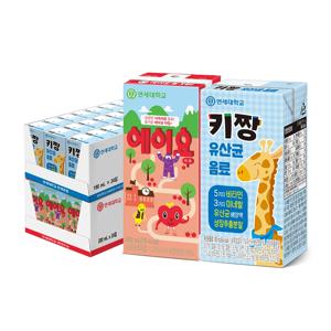 연세우유 에이요 사과 200ml 24팩+키짱 유산균 190ml 24팩