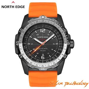 NORTH EDGE EVOQUE 2 남성용 디지털 밀리터리 워치, 태양열 발전 환경 스포츠 손목시계, 야광 시계, 방수 50m