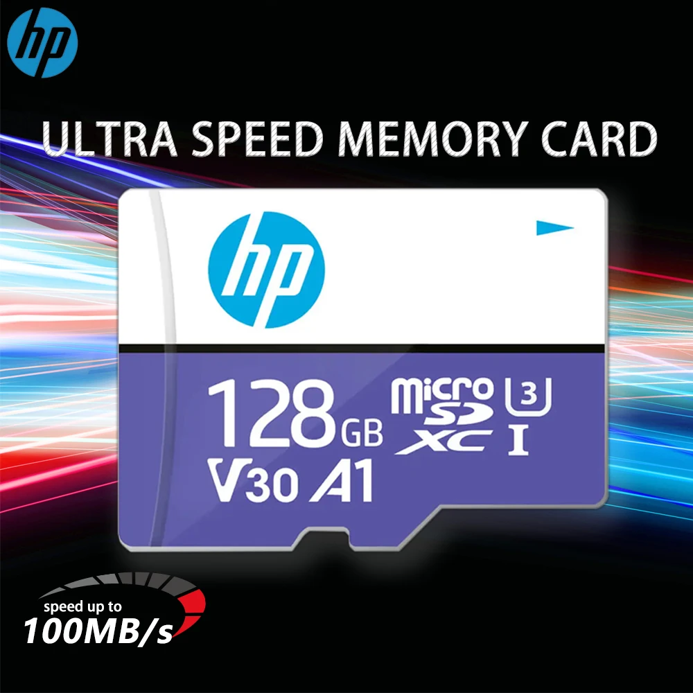 HP 마이크로 SD 카드 메모리 카드 클래스 10, 64GB, 128GB, U3, 4K, 고속 플래시 메모리 TF 메카드 C10