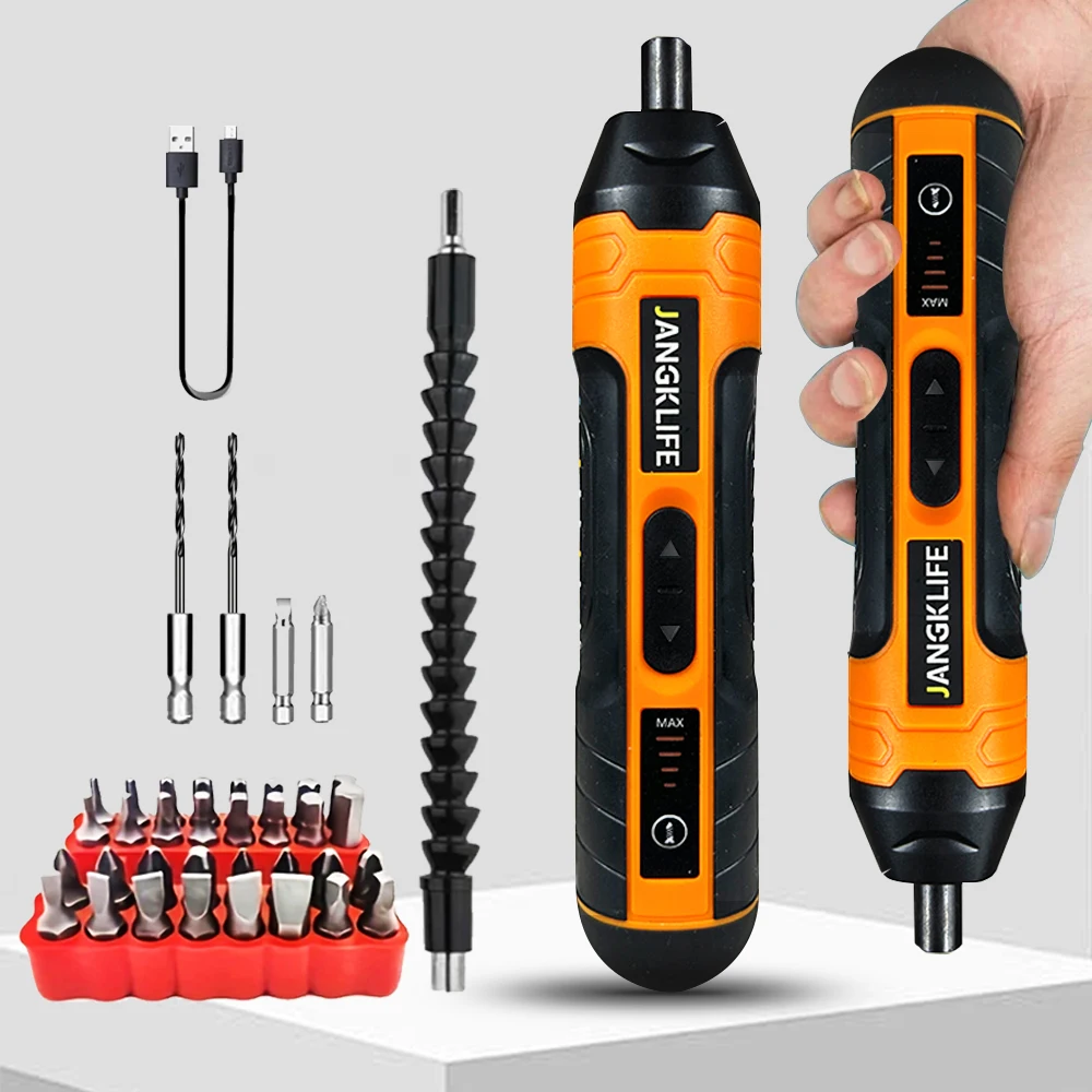 Worx 스마트 무선 전기 스크루 드라이버 세트, USB 충전식 핸들, 30 비트 세트, 전동 공구, WX242, 4V