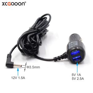 XCGaoon 차량용 충전기 어댑터, 자동차 레이더 탐지기, GPS 카메라 DVR용, 12V 1.5A 직경 3.5mm 충전 포트, 5V 3.5A 듀얼 USB