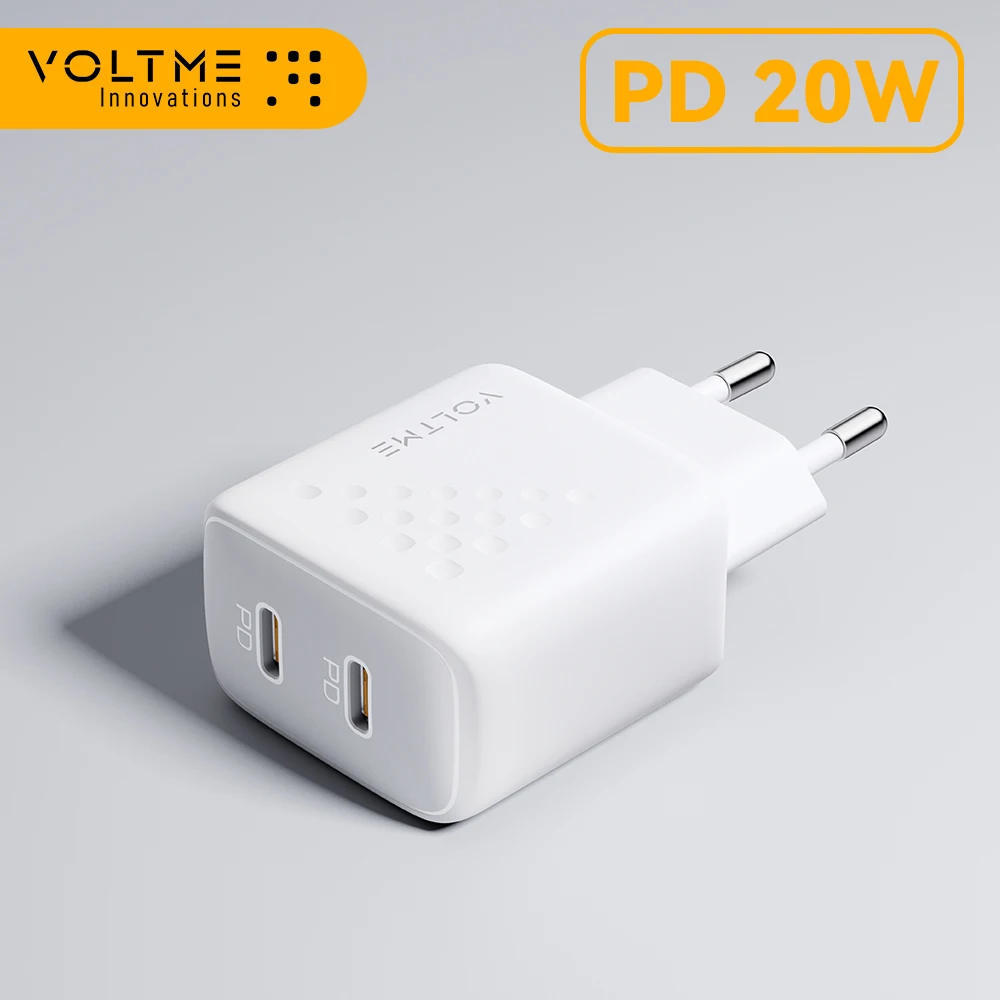 VOLTME-USB 타입 C 고속 충전기, 20W, 아이폰 13, 12 프로 맥스, 샤오미, 삼성, 화웨이용, 고속 충전, PD