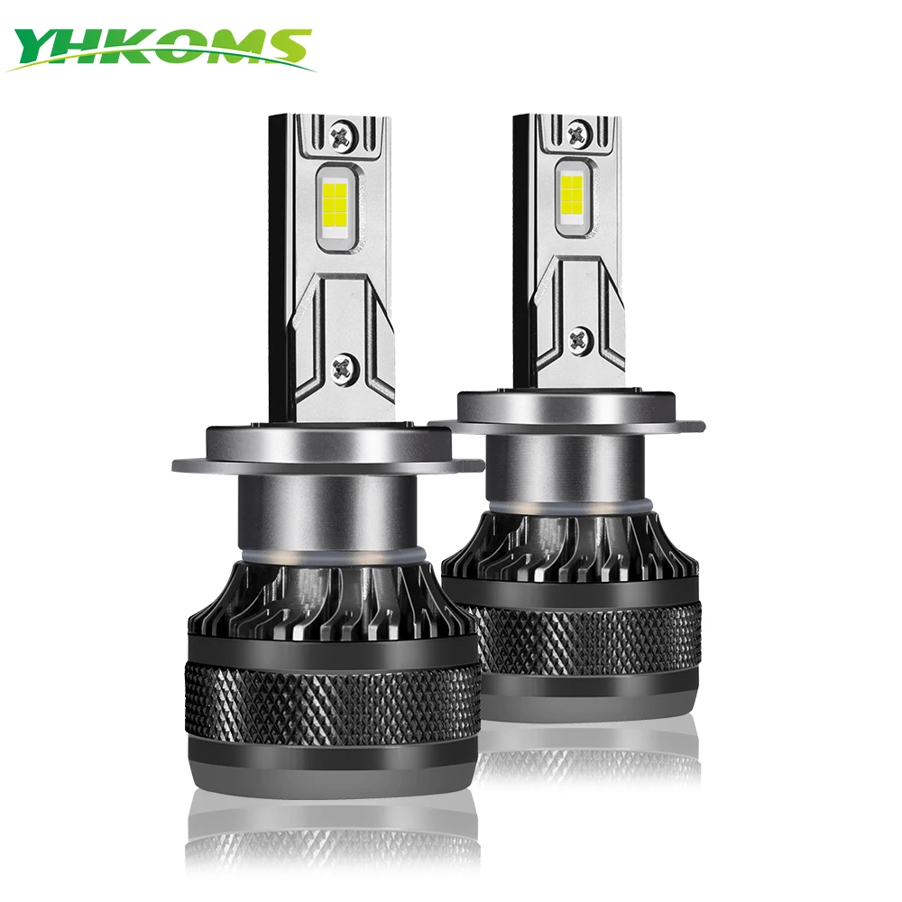 YHKOMS 자동차 LED 헤드라이트, 자동 LED 램프 터보 안개등, H7 LED H4 H1 H8 H11 HB3 HB4 9005 9006 9012, 6000K 200W 30000LM, 12V