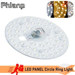 Phlanp LED 링 패널 원형 조명, 사각형 천장 보드, 원형 램프 보드, LED 광원, 12W, 18W, 24W, 36W, SMD2835, AC 220V