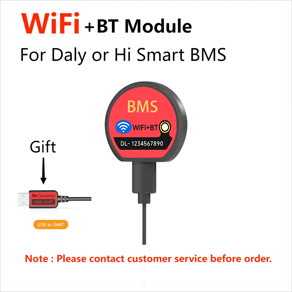 HiBMS 스마트 BMS 액세서리, Daly Hi 스마트 BMS, USB-RS485-UART 전원 디스플레이 보드용 와이파이 블루투스 모듈