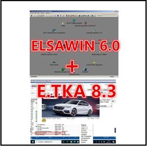 Elsawin 6.0 E T/ K 8.3 전자 부품 카탈로그, Elsa win 6.0, A-udi 자동차 수리 소프트웨어 V-W, 250GB HDD, 2024 최신