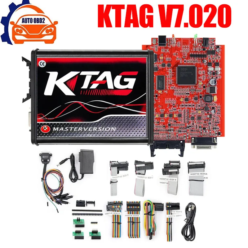 KTAG 레드 PCB 유럽 ECU 프로그래머, 무제한 포인트 네트워킹 가능, 온라인 KESS V5.017 K-TAG 7.020 OBD2 튜닝, V7.020 V2.25