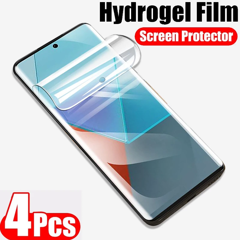 Redmi Note 13 Pro plus Note 13 용 하이드로겔 필름, Redmi 13C 4G 13R 5G HD 전면 필름 화면 보호대, 4 개