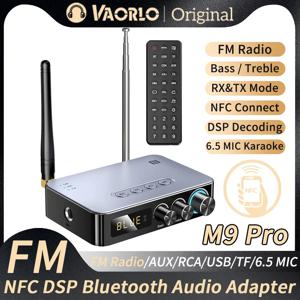 M9/M9Pro NFC 블루투스 5.1 오디오 수신기 송신기 3.5mm AUX/RCA/USB U 디스크/TF/6.5 마이크 가라오케/동축/FM 라디오 DSP 디코딩 HIFI 음악 무선 어댑터