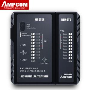 AMPCOM 네트워크 케이블 테스터 LAN 와이어 테스터 도구 네트워킹 도구, 이더넷 케이블 수리, RJ45 RJ11 RJ12 CAT5 CAT6 CAT7 CAT8