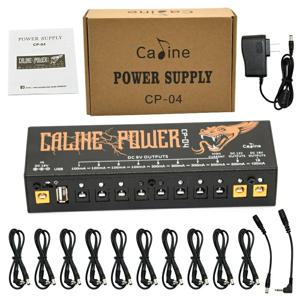 Caline CP-04 기타 이펙트 페달 전원 공급 장치, 10 절연 출력 (9V, 12V, 18V) 단락 및 과전류 보호