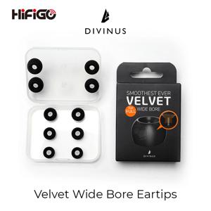 HiFiGo DIVINUS 벨벳 와이드 보어 실리콘 이어폰 이어팁, 4-6mm 깍지, 부드럽고 깊은 이어팁, Tanchjim 4U,Davinci