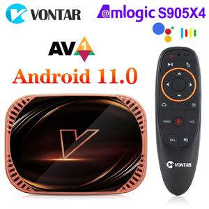 VONTAR X4  Smart TV Box Android 11 4GB 128G 32GB 64GB Amlogic S905X4 Support Dual Wifi BT AV1 Media Player TVBOX 4K 1000M